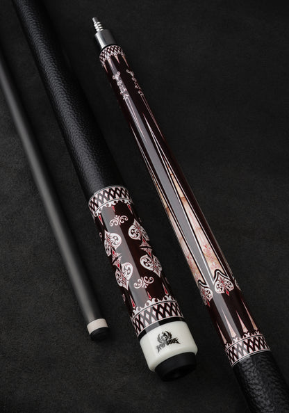 Proviace Carbon Pool Cue, Hard Maple Cue Butt, Genuine Leather Wrap