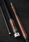 Nekhakh Carbon Pool Cue, Hard Maple Cue Butt, Genuine Leather Wrap