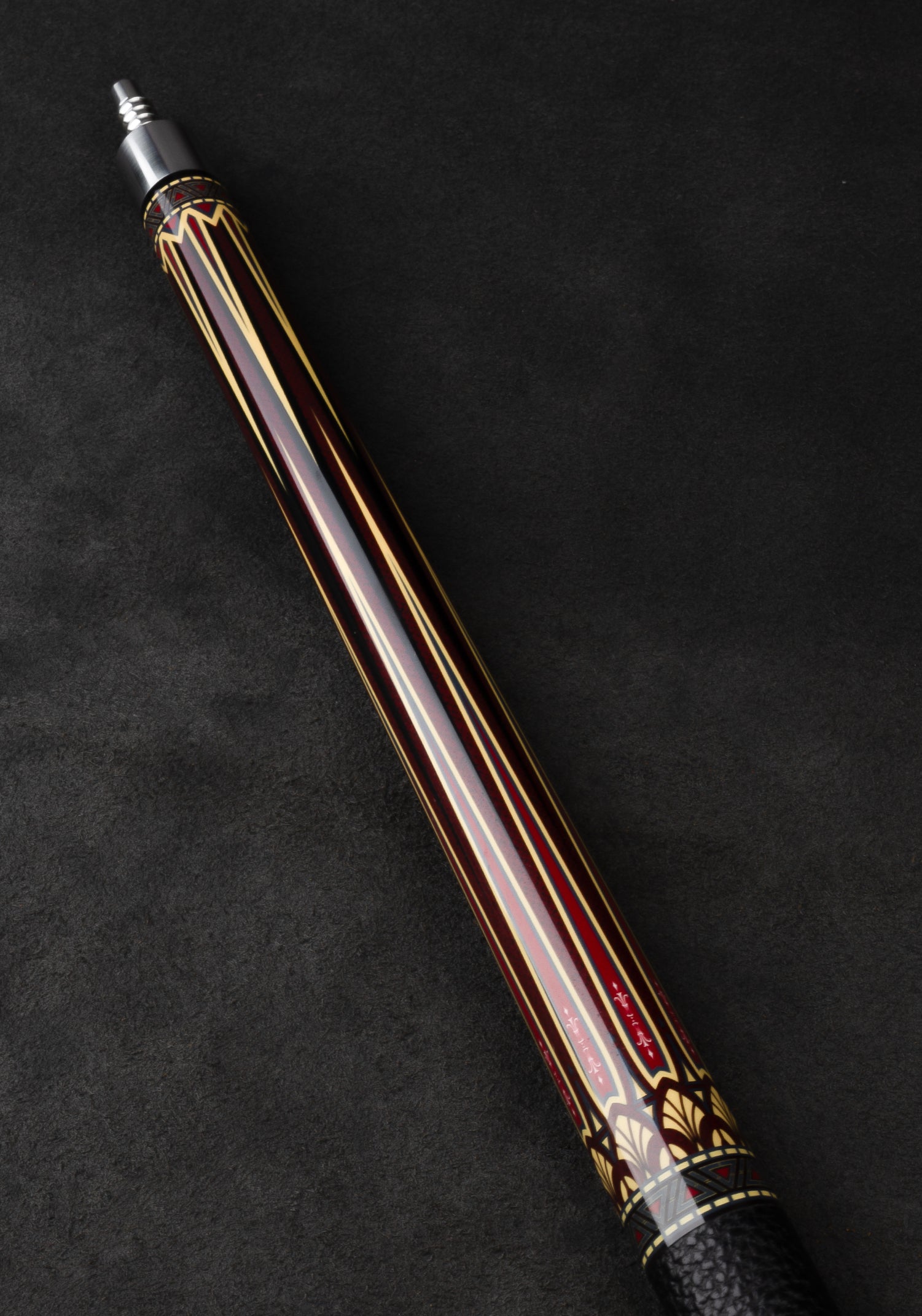Nekhakh Carbon Pool Cue, Hard Maple Cue Butt, Genuine Leather Wrap