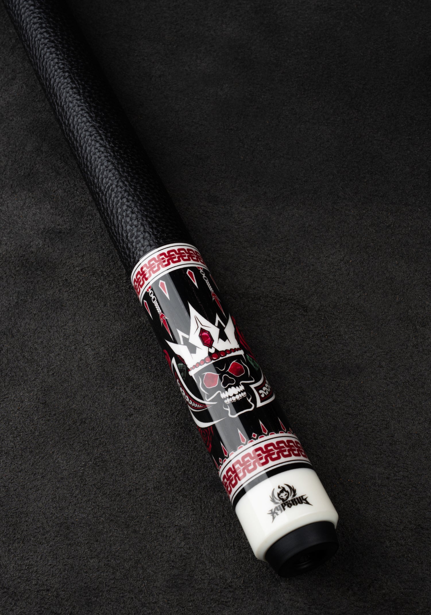 Re:venant Carbon Pool Cue, Hard Maple Cue Butt, Genuine Leather Wrap