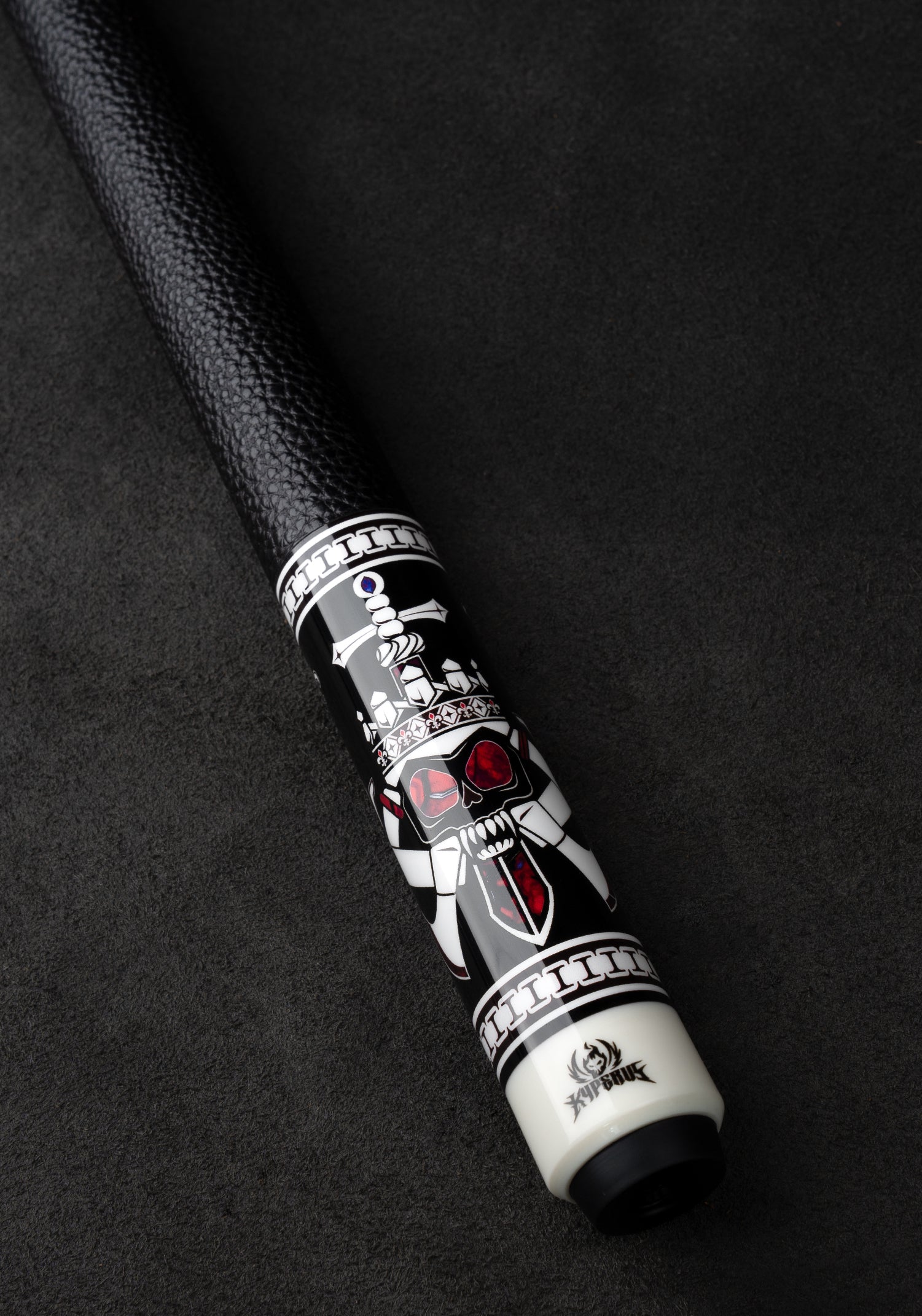 Ivarok Carbon Pool Cue, Hard Maple Cue Butt, Genuine Leather Wrap