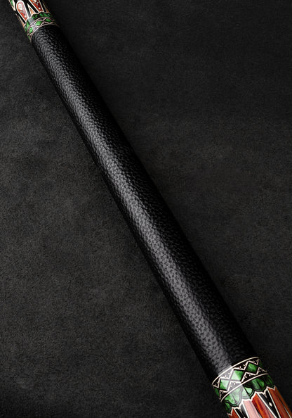 Iguarous Carbon Pool Cue, Hard Maple Cue Butt, Genuine Leather Wrap