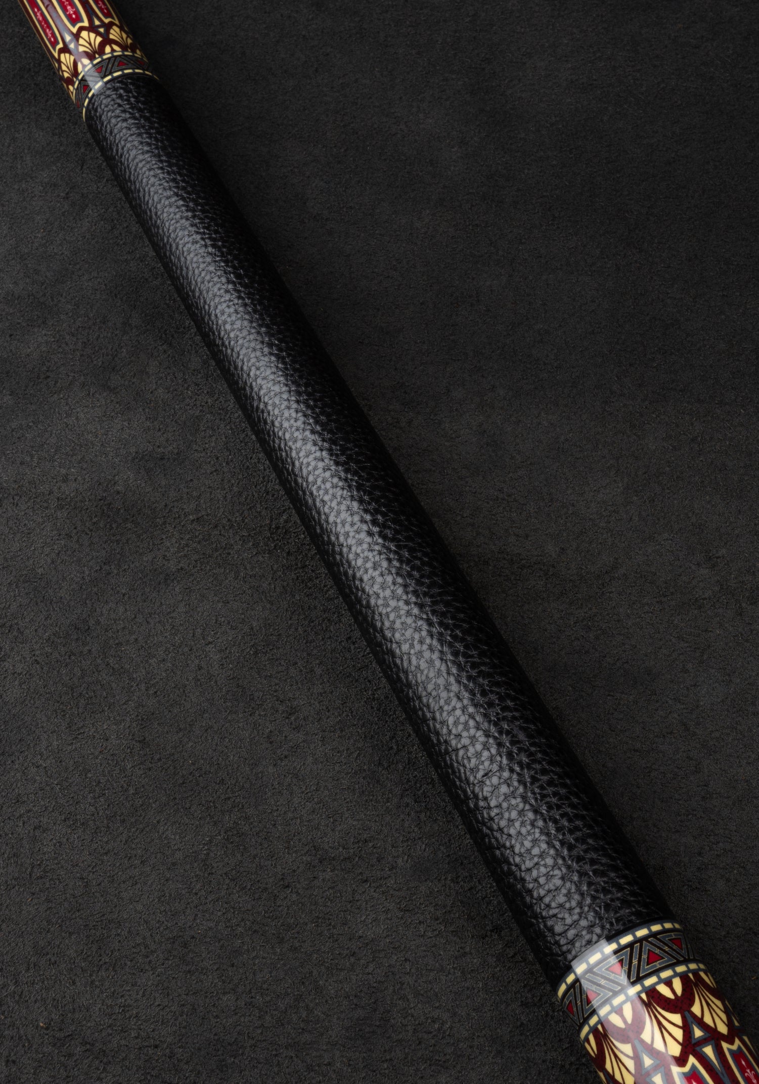 Nekhakh Carbon Pool Cue, Hard Maple Cue Butt, Genuine Leather Wrap