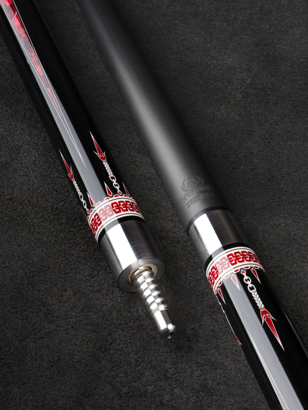 Re:venant Carbon Pool Cue, Hard Maple Cue Butt, Genuine Leather Wrap — alternate