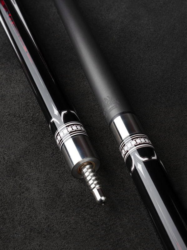 Ivarok Carbon Pool Cue, Hard Maple Cue Butt, Genuine Leather Wrap — alternate