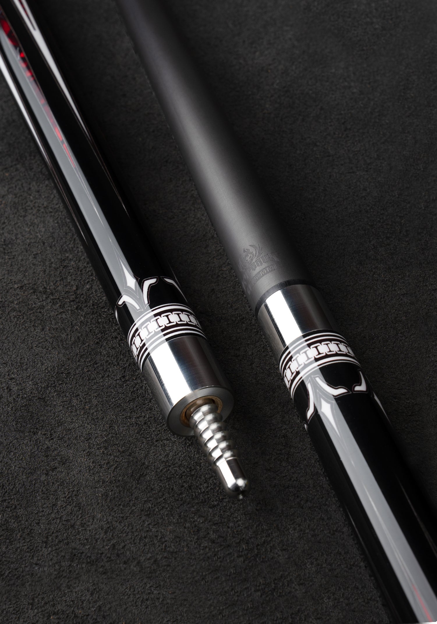 Ivarok Carbon Pool Cue, Hard Maple Cue Butt, Genuine Leather Wrap