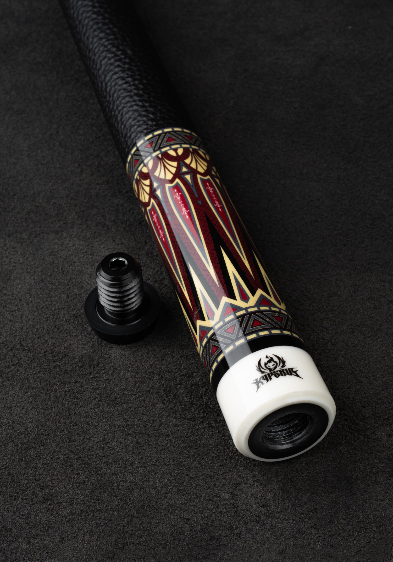 Nekhakh Carbon Pool Cue, Hard Maple Cue Butt, Genuine Leather Wrap