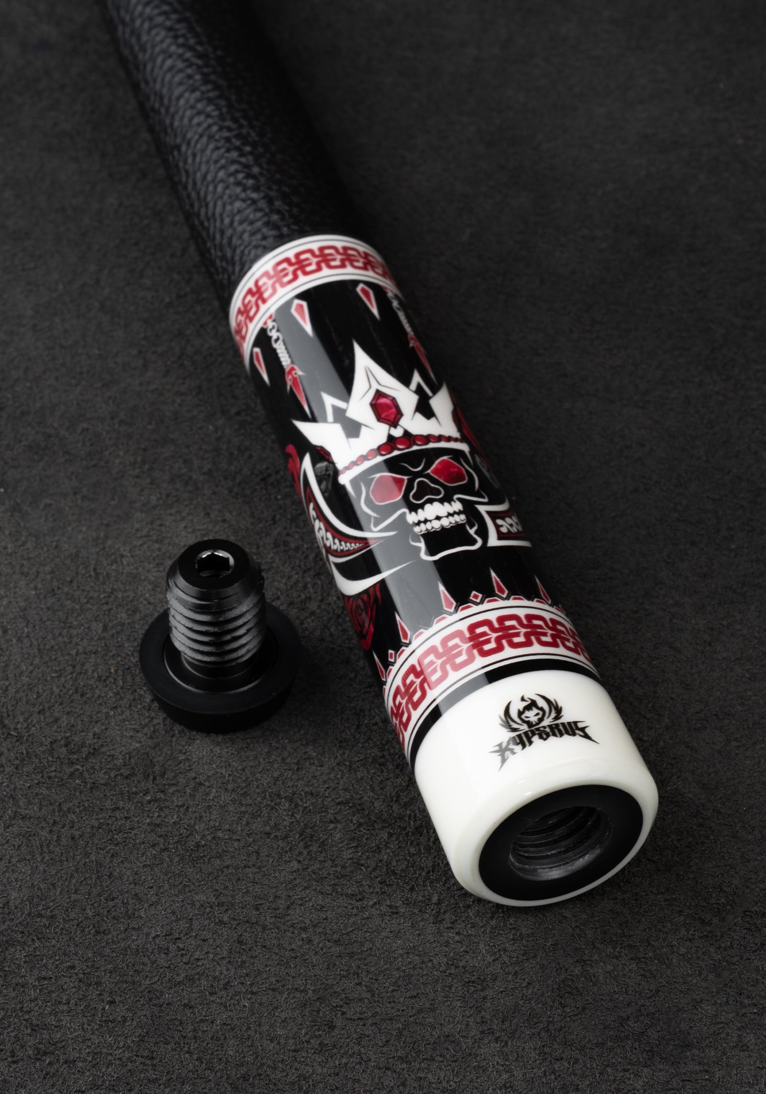 Re:venant Carbon Pool Cue, Hard Maple Cue Butt, Genuine Leather Wrap