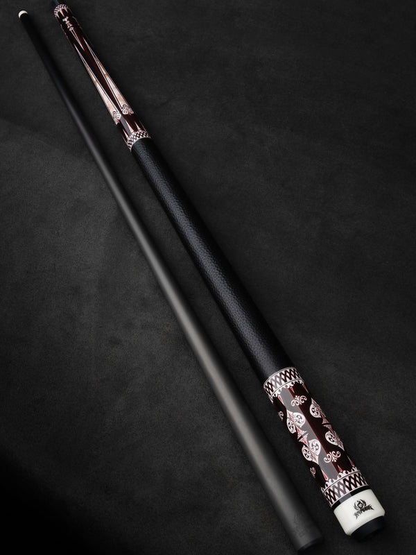 Proviace Carbon Pool Cue, Hard Maple Cue Butt, Genuine Leather Wrap — alternate