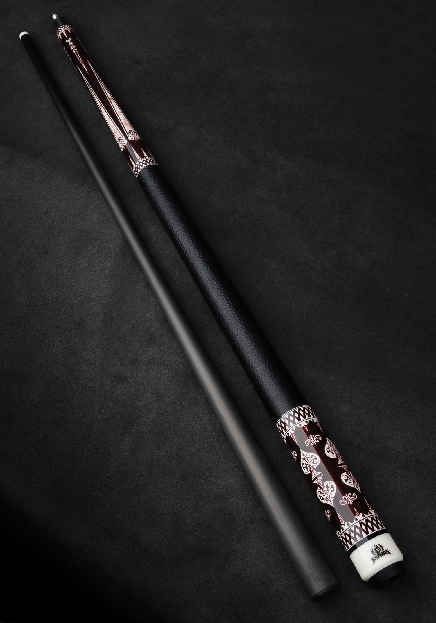 Proviace Carbon Pool Cue, Hard Maple Cue Butt, Genuine Leather Wrap