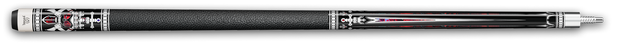 Ivarok Carbon Pool Cue, Hard Maple Cue Butt, Genuine Leather Wrap