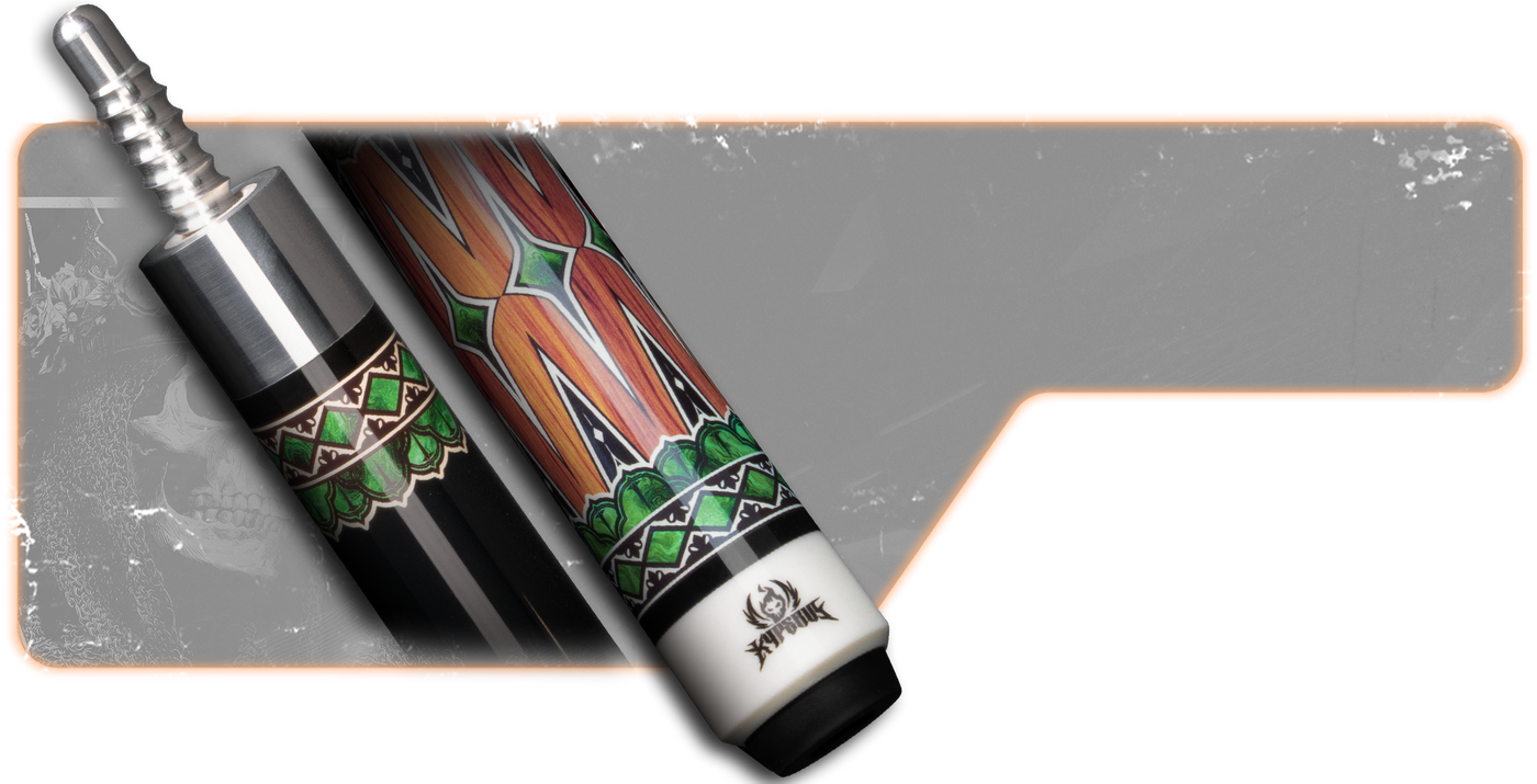 Iguarous Carbon Pool Cue, Hard Maple Cue Butt, Genuine Leather Wrap