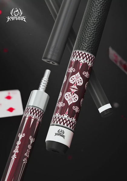 Proviace Carbon Pool Cue, Hard Maple Cue Butt, Genuine Leather Wrap