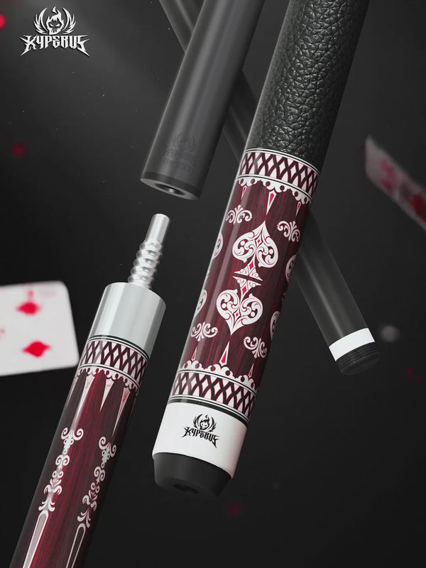 Proviace Carbon Pool Cue, Hard Maple Cue Butt, Genuine Leather Wrap